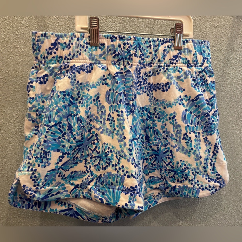 Lilly Pulitzer Blue and White High Waist Shorts